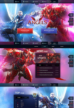 Angels Mu Online Game Website Template