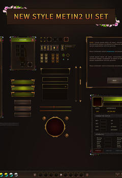 Metin2 Brown Game PSD UI Design 