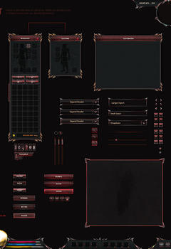 Metin2 Red Game PSD UI Set